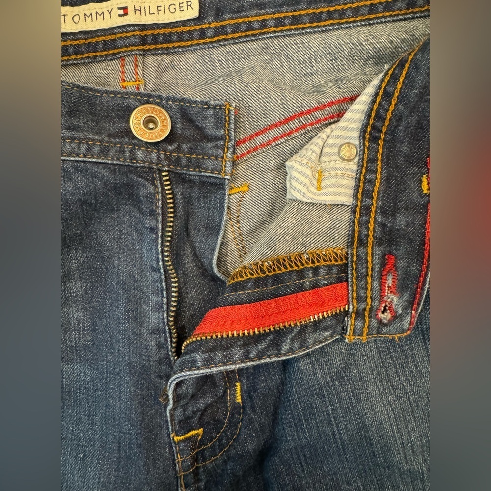 Tommy Hilfiger Jeans Straight Leg Mid Rise 100% Cotton Denim Women's Size 8R - Picture 4 of 10